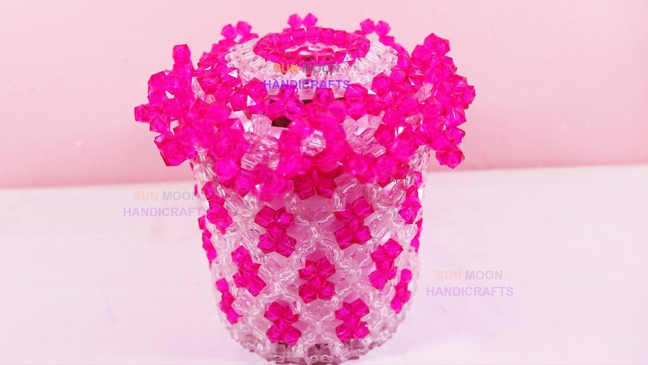 পুতির বক্স/ How to make Beaded ornaments box/beaded tissue box/beaded jewellery box/beaded box