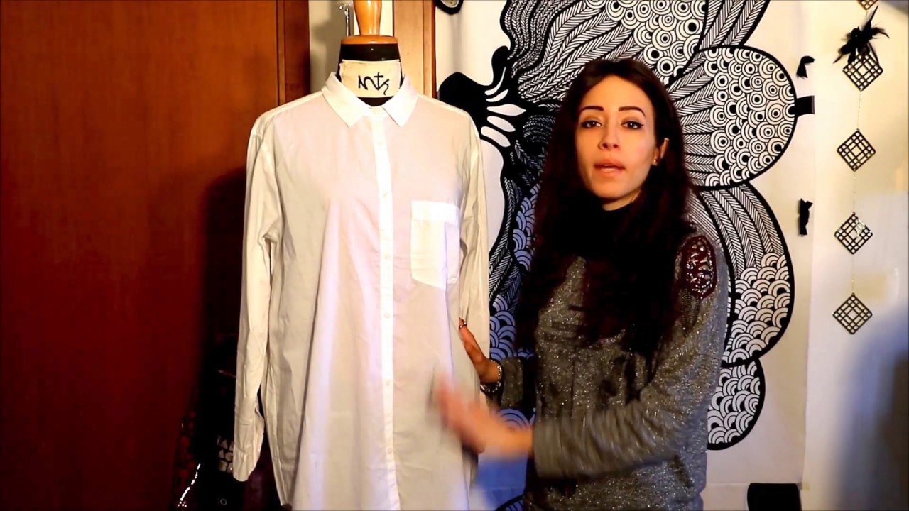 Tutorial Re-Fashion chemisier skirt DIY:Trasformare una camicia+gonna ♠ Reinventar una camisa+falda