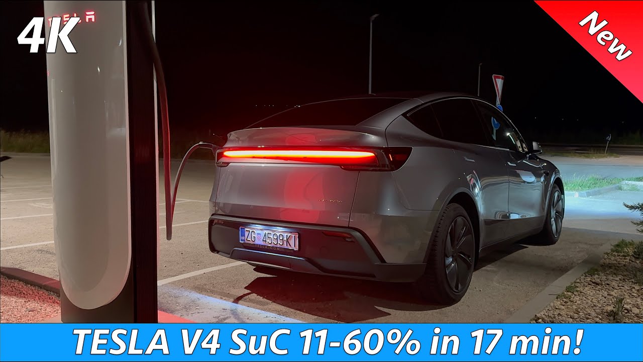 2026 Tesla Model Y Long Range AWD: V4 Supercharging (How fast?)