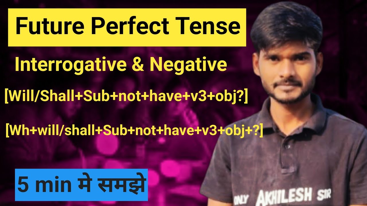 Future Perfect Tense || Interrogative and Negative Sentence||Yes/No and Wh-Family Type Interrogative