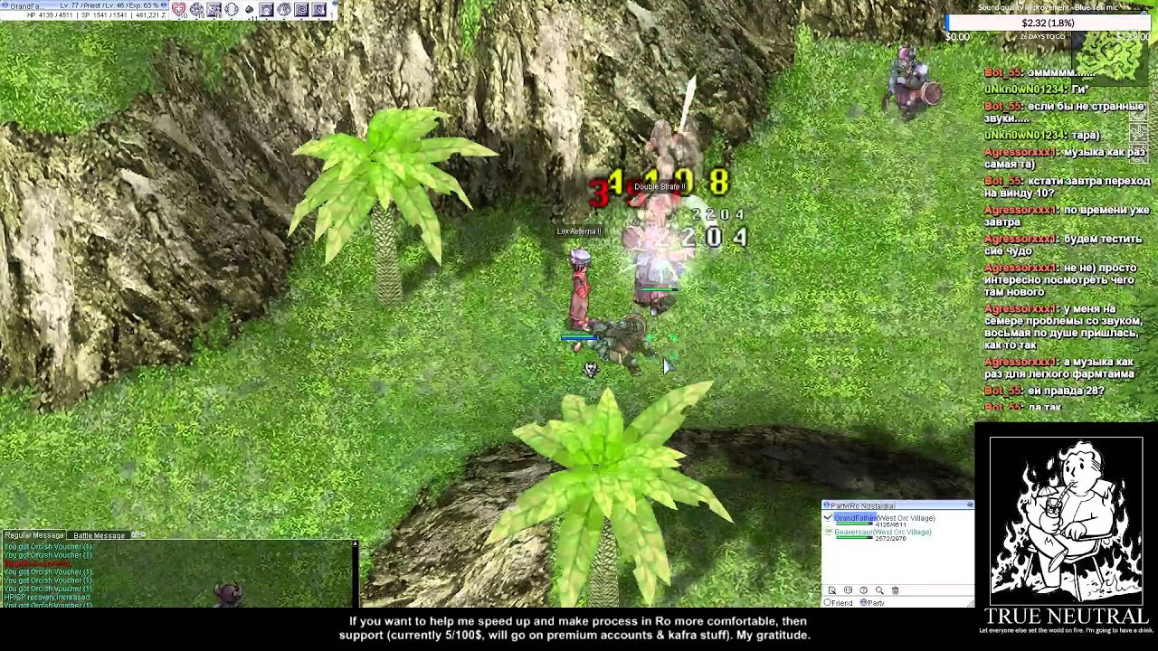 [En/Ru] Ragnarok Online Nostalgia. Classic iRo serv. Russian Priest + American Dancer.