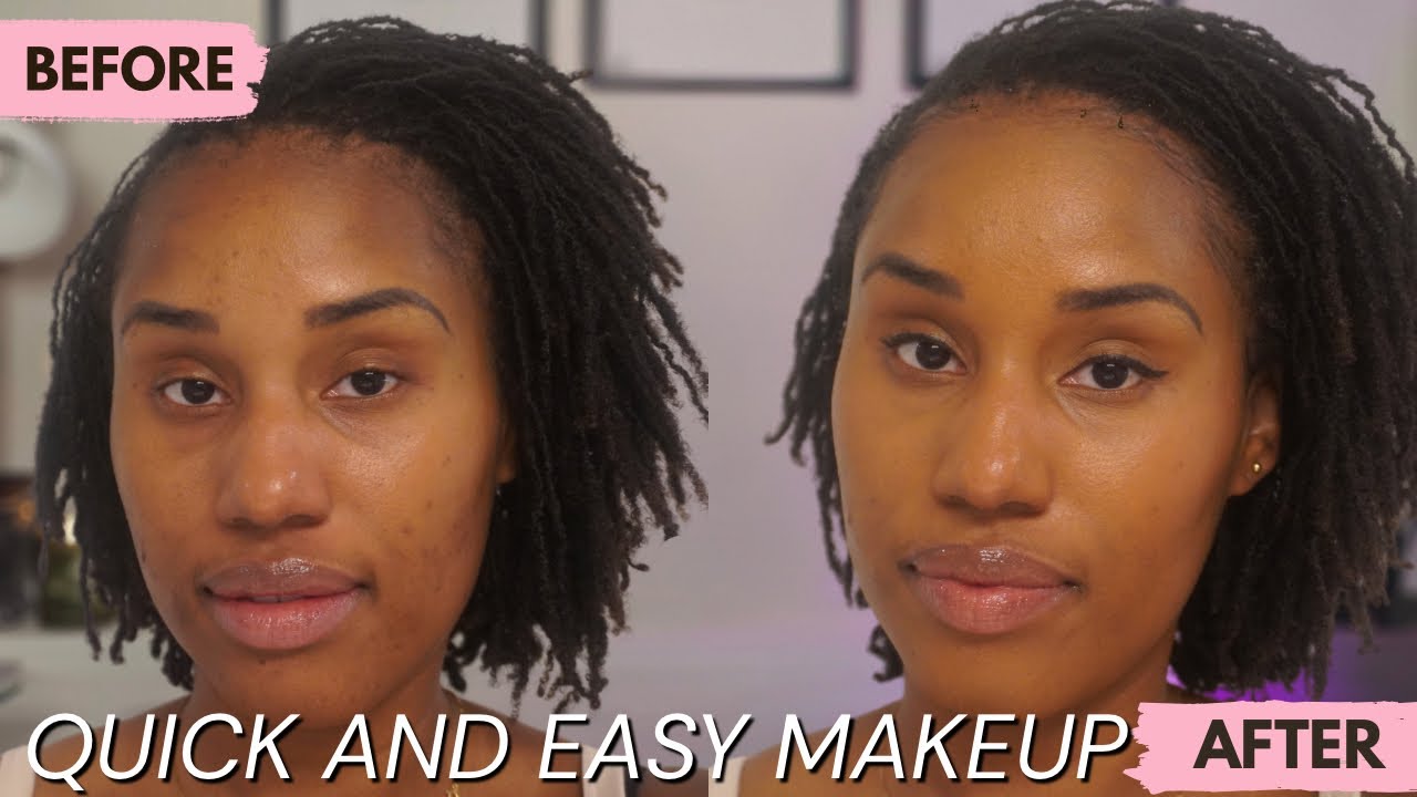 5-Minute Quick & Easy Makeup NO Foundation for Beginners 