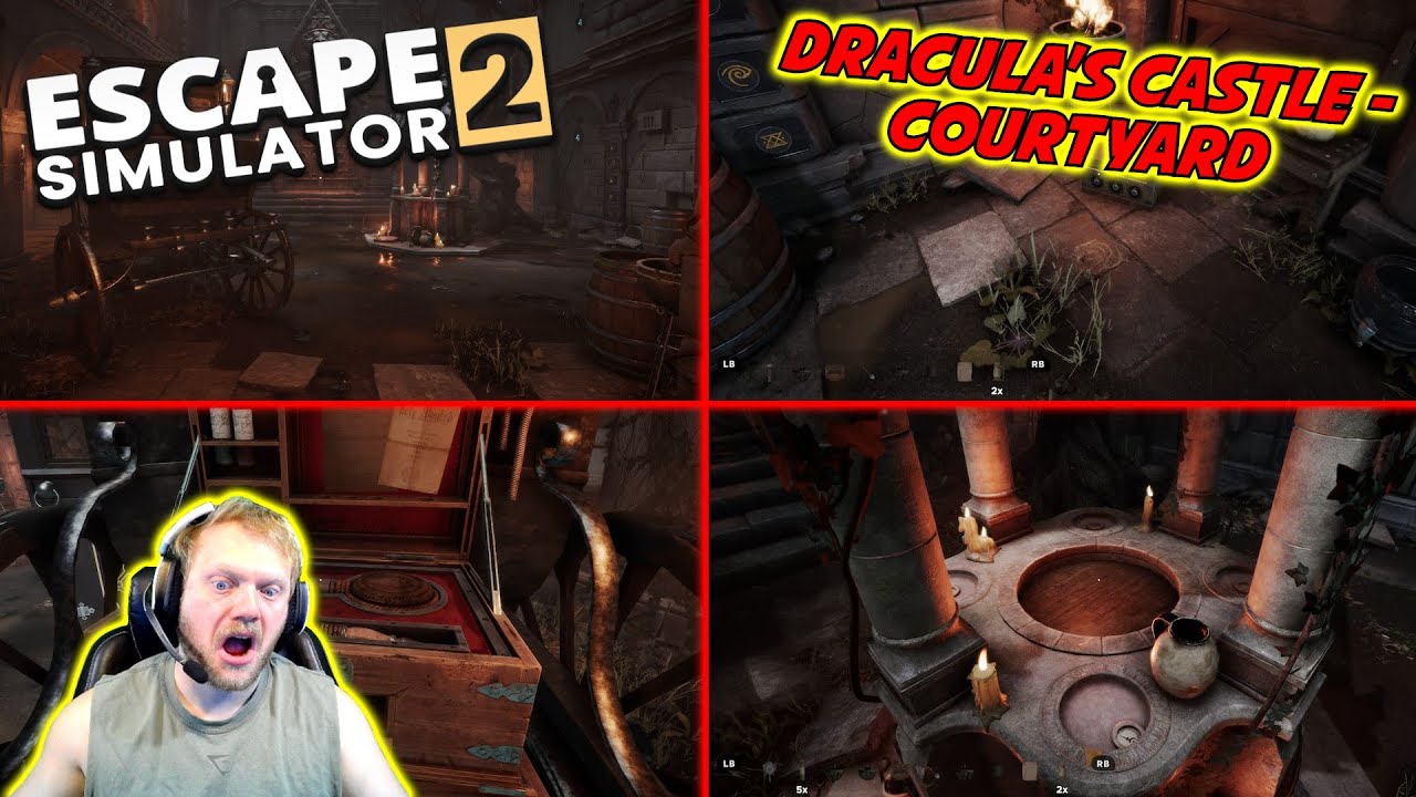 ЗАМОК ДРАКУЛЫ — ДВОР (Прохождение) | Escape Simulator 2