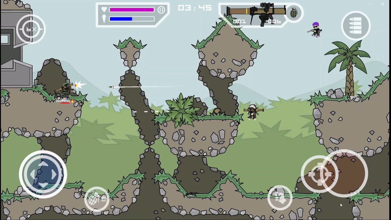 Mini Militia  Outpost map Battle.