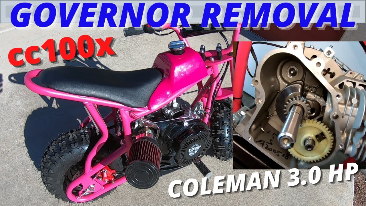 Coleman CC100X 3 hp internal governor removal/speed test