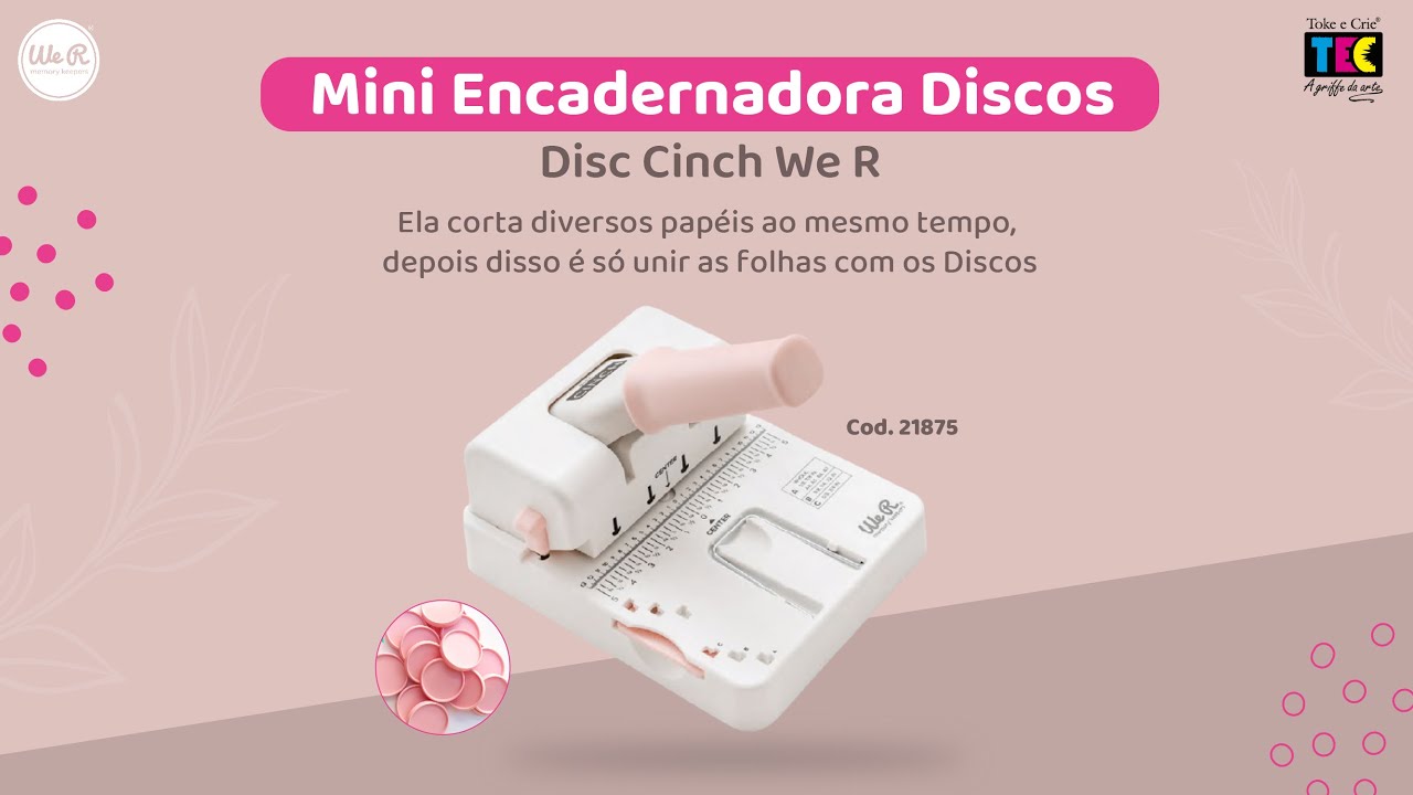 Como utilizar a MINI ENCADERNADORA DISCOS   DISC CINCH WE R
