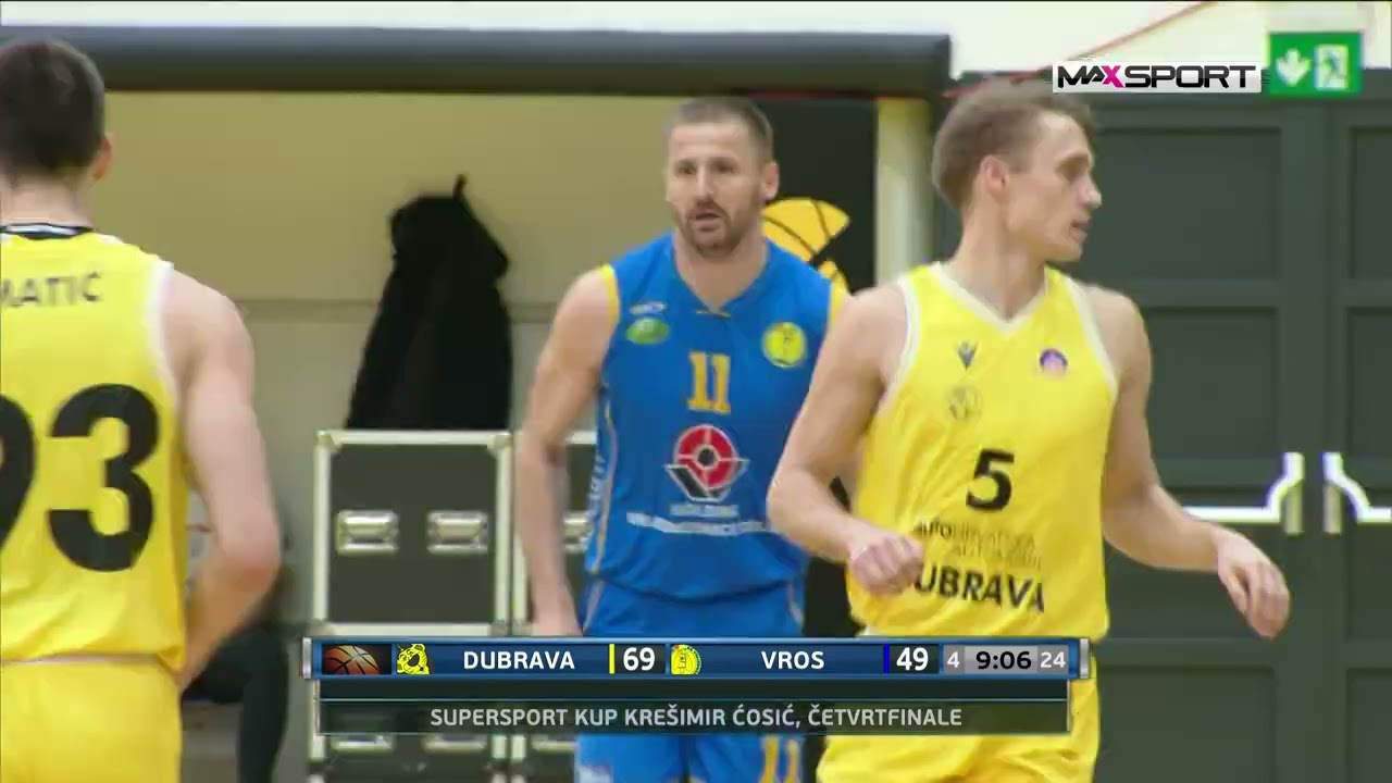 DUBRAVA vs VRIJEDNOSNICE OSIJEK 87:70 (četvrtfinale, SuperSport Kup Krešimira Ćosića 23/24)