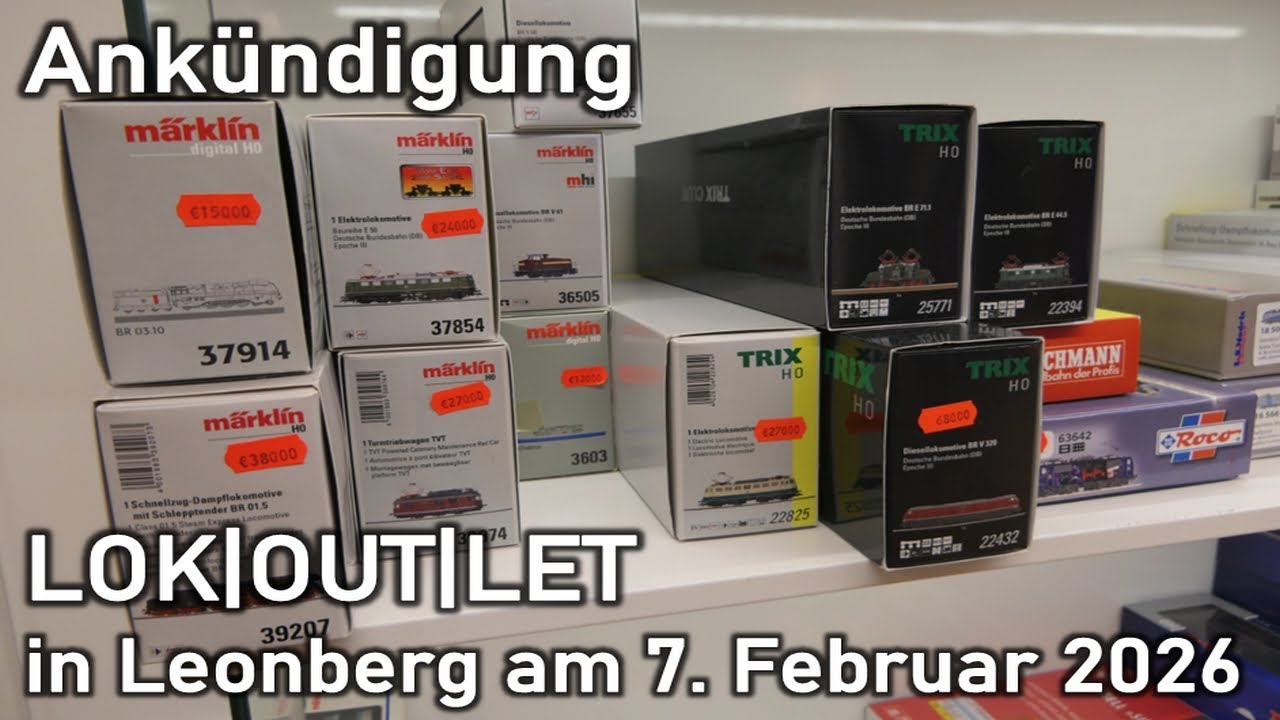 Produkte von Märklin, KM1 & weitere beim nächsten LOK|OUT|LET Leonberg am 7. Februar 2026