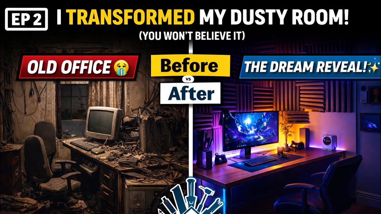 EK JUNI ROOM NE BANAVI MASTERPIECE! 😱 (Office Renovation Reveal)
