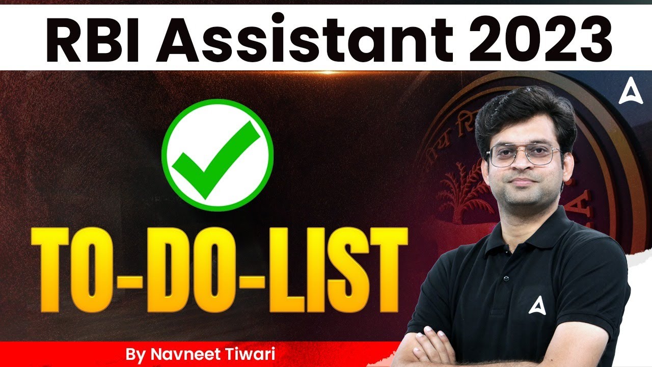 RBI Assistant 2023 To-Do List: Your Roadmap to Success