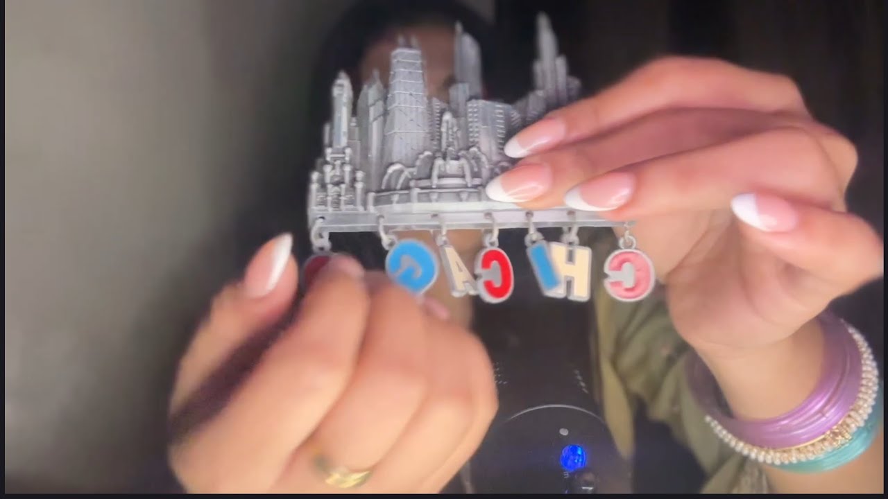 ASMR ft. Punjabi || tapping and scratching fridge magnets 🧲✨ , bangle sounds, whispering ||