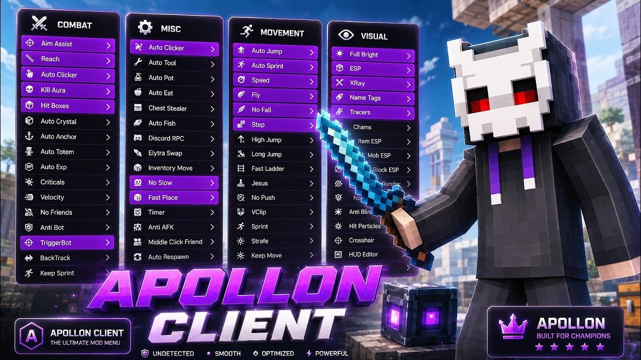 🔥 Apollon Client For MCPE ( LATEST VERSION ) 🤯😱  | latest toolbox, Toolbox Minecraft, Toolbox latest