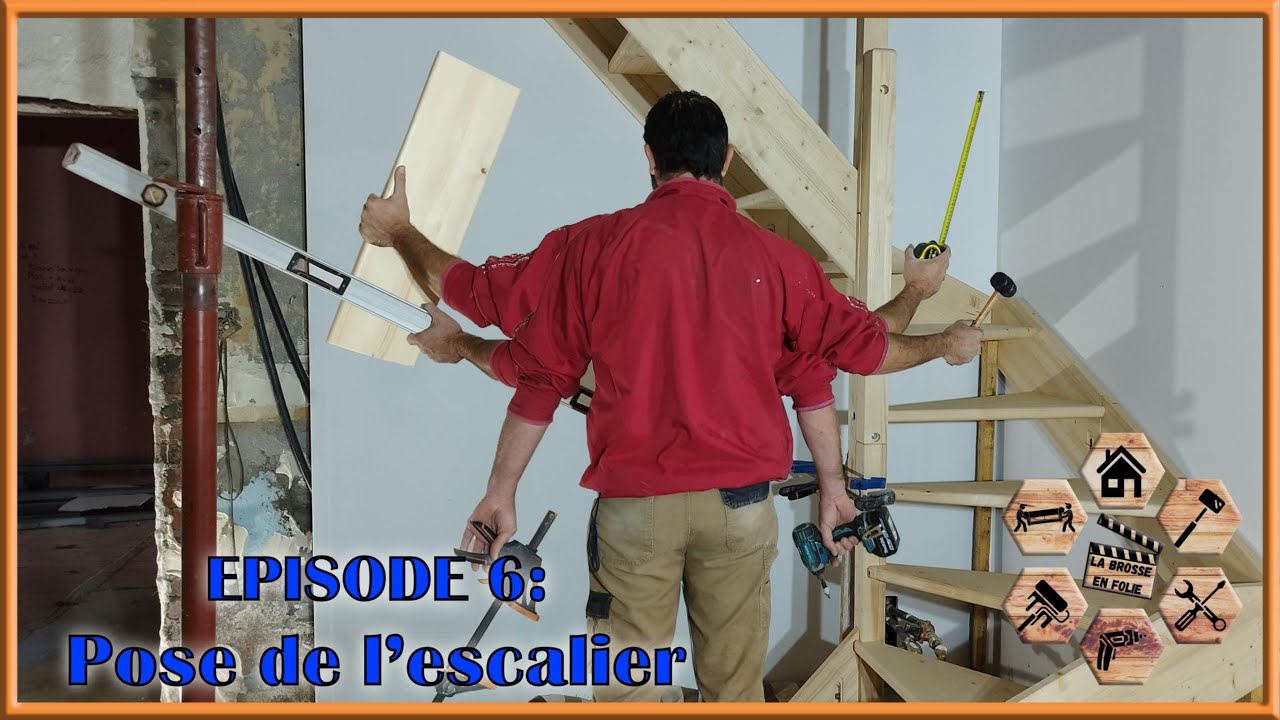 #06 On pose l'escalier (c'était vraiment une galère 😩🤯)