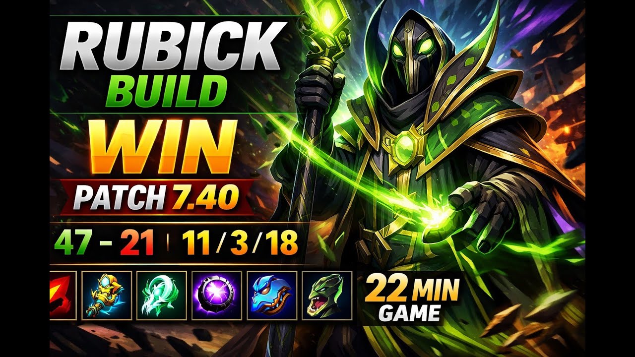 Rubick Gameplay | Patch 7.40 | Win | 22min | Dota 2 #214 🧙‍♂️