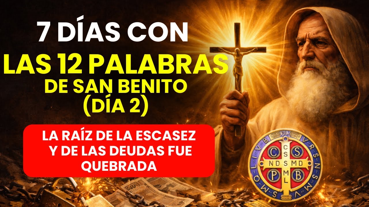 DÍA 2 | CANCELACIÓN ESPIRITUAL DE LAS DEUDAS OCULTAS — ORACIÓN DE LAS 12 PALABRAS DE SAN BENITO 💰📿