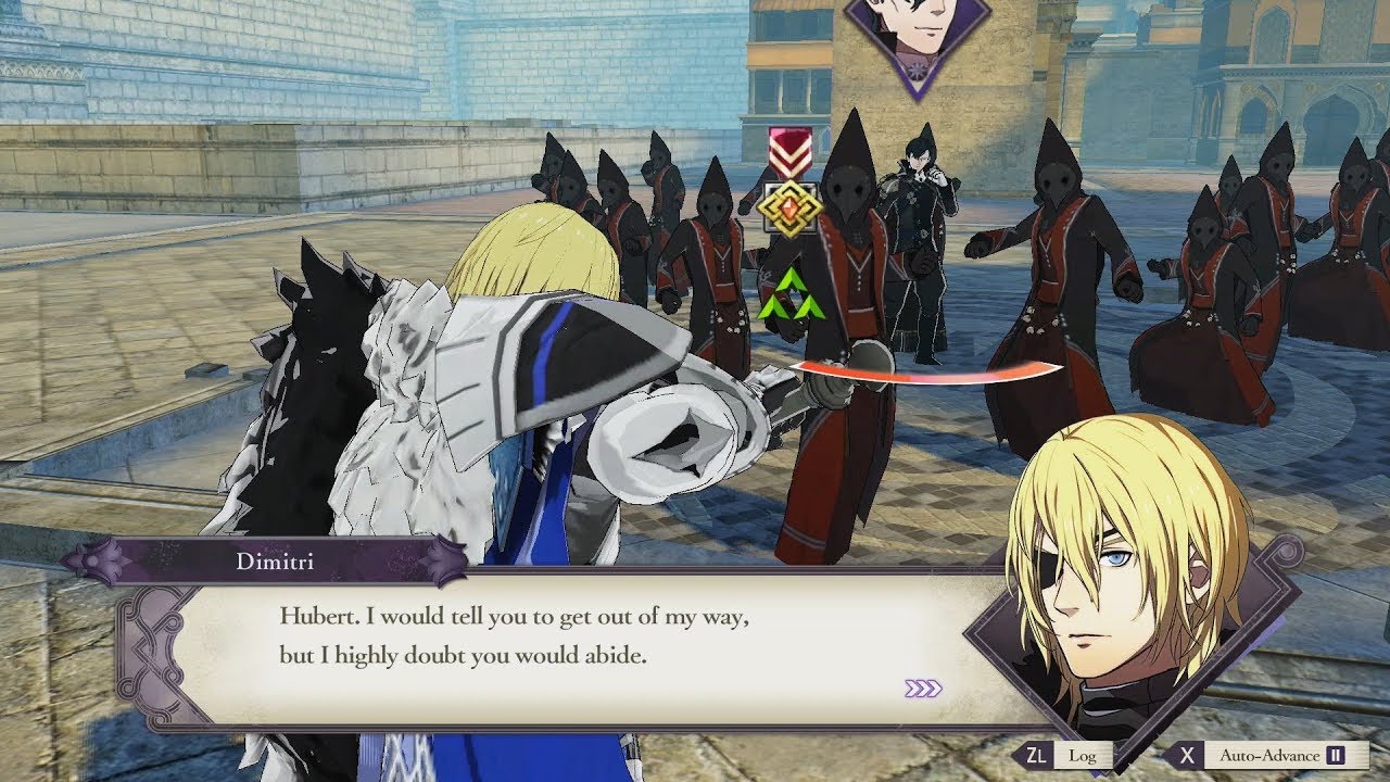 Fire Emblem: Three Houses - Dimitri Vs Hubert Unique Dialogue At Enbarr