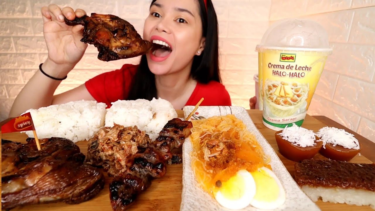 MANG INASAL MUKBANG |  chicken, pork bbq, halo halo etc.