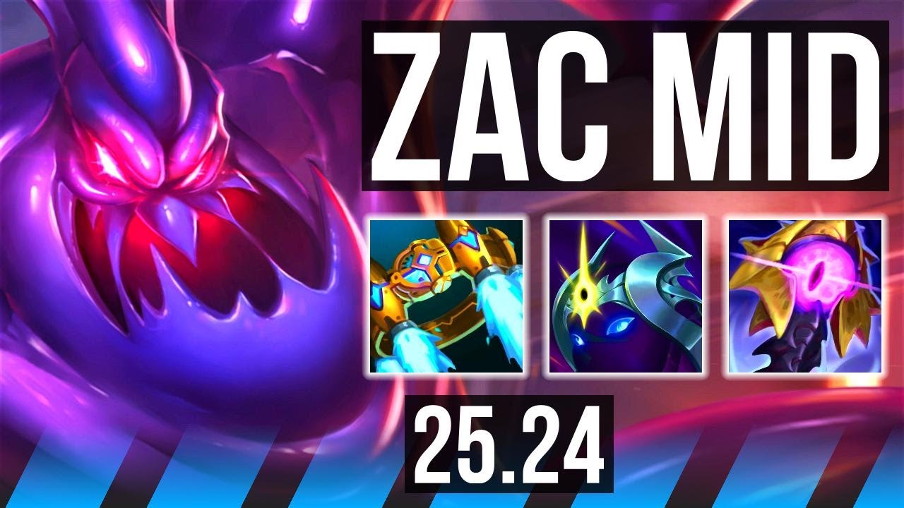 ZAC vs MEL (MID) | Good KDA: 14/1/3 | NA Master | 25.24