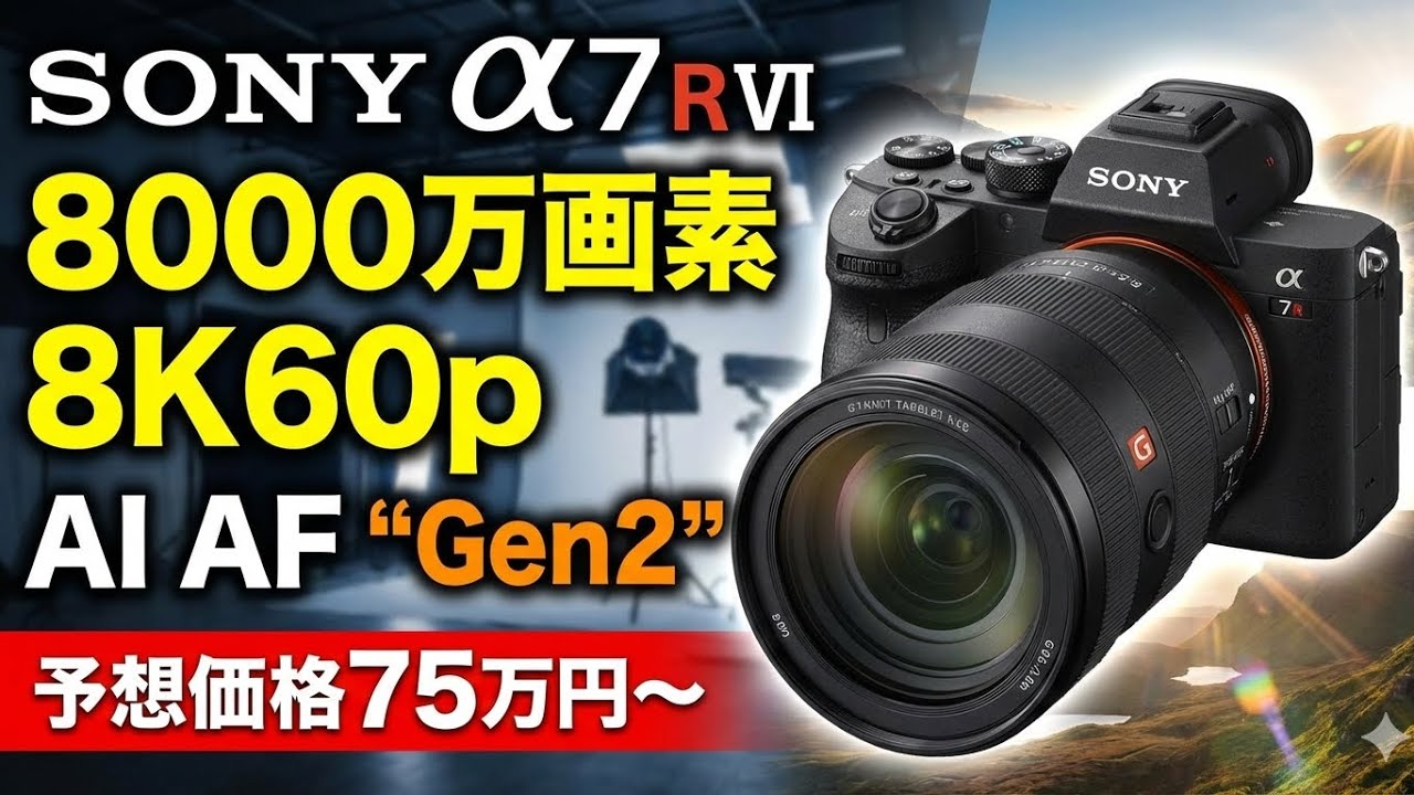 α7RⅤ買った人…見ないと後悔します。α7RⅥがヤバい