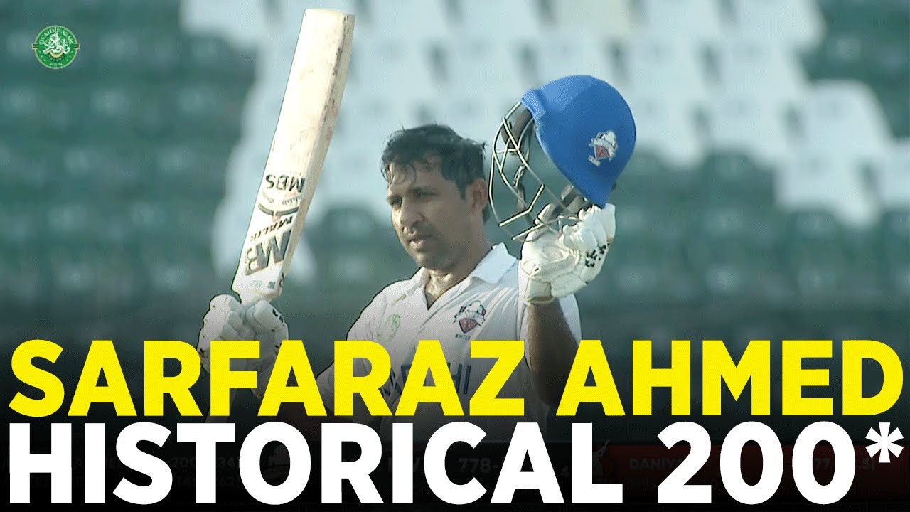 🎥 Watch Sarfaraz Ahmed's Historical 2️⃣0️⃣0️⃣* in Quaid-e-Azam Trophy 2023/24 | PCB | M1U1A