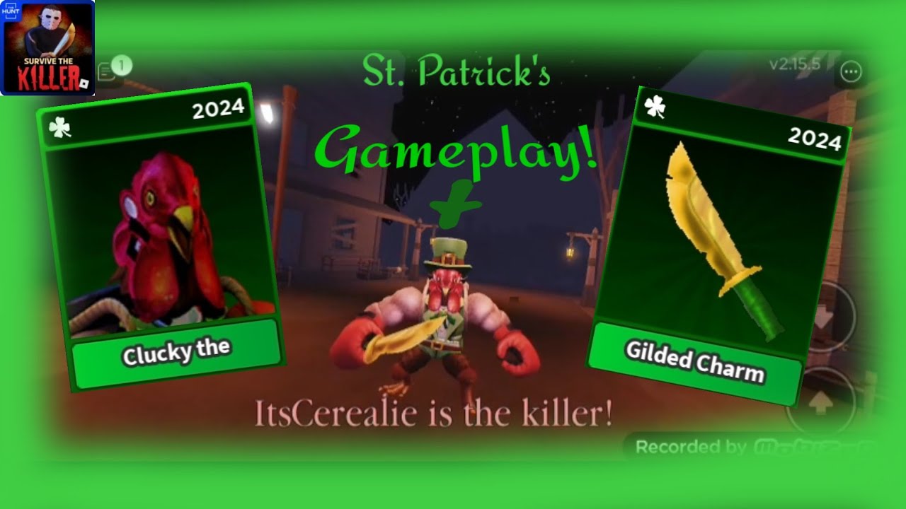 Clucky the Leprechaun 2024 + Gilded Charm Gameplay!🍀🦃 | Survive the Killer Roblox