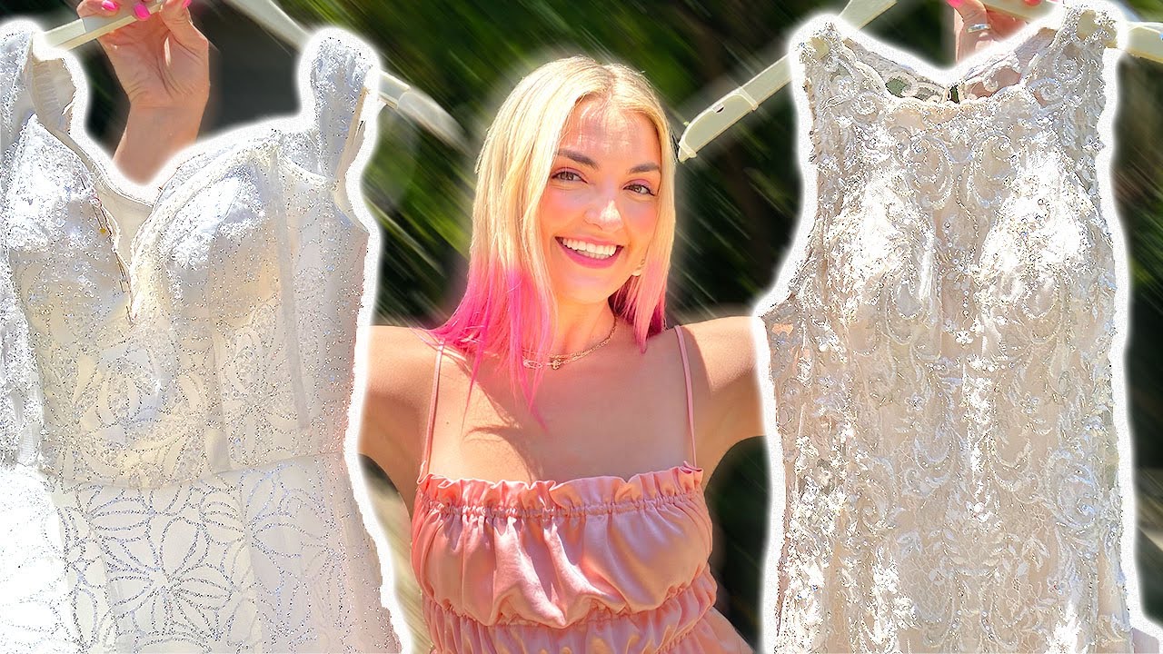 TRYING ON WEDDING DRESSES!