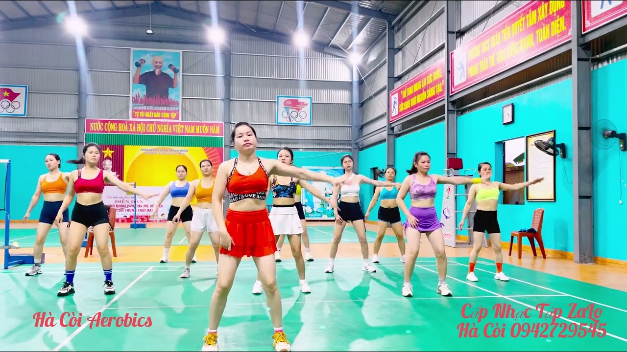 Bài Tổng Hợp Aerobics Đốt Cháy Mỡ Toàn Thân |Đánh Sâu Vào Vùng Bụng Siêu Đỉnh | Hà Còi Aerobics 