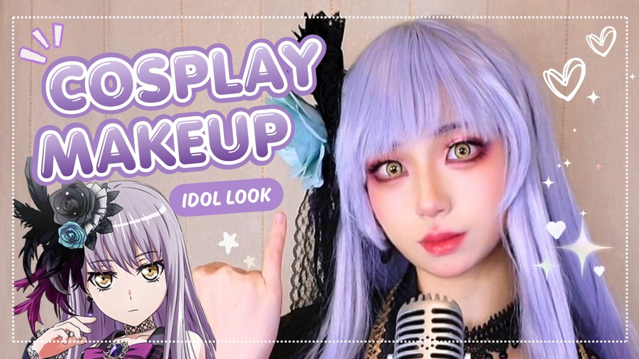 Yukina Minato Cosplay Makeup🎤 Stunning Stage Look🌹Glittery Eye Makeup 💙 Cosplay Diary DAY 13