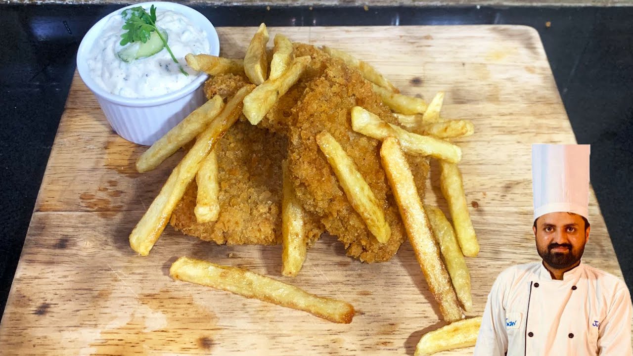 British Style Fish And Chips With Tartar Sauce Recipe |Restaurant Style Fish And Chips Recipe By CSR