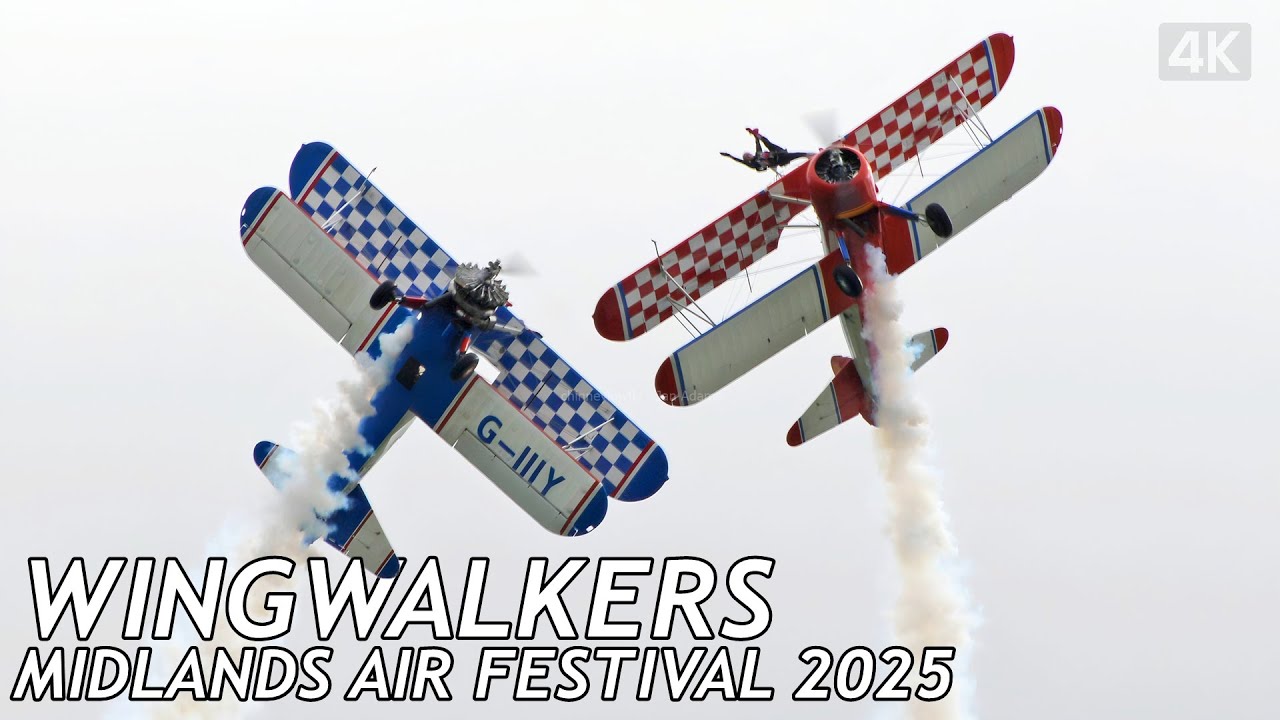 AeroSuperBatics Wingwalkers - Boeing Stearman - Midlands Air Festival 2025