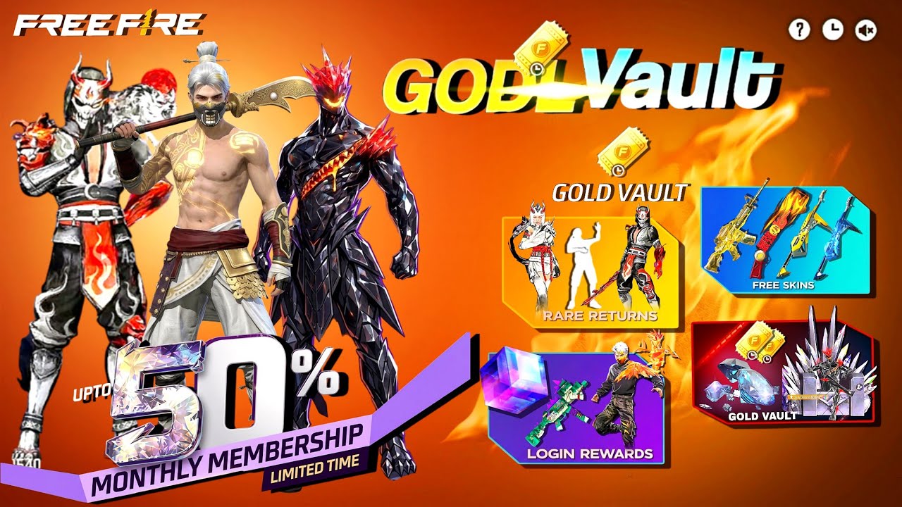 New Gold Vault Event Free Fire 🤯💥| Gold Voucher Exchange Bundle | free fire new event | ff new event