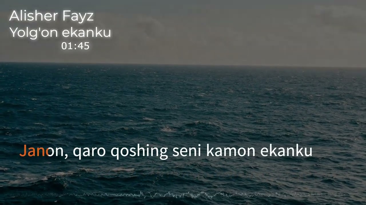 Alisher Fayz - Yolg'on ekanku (karaoke)