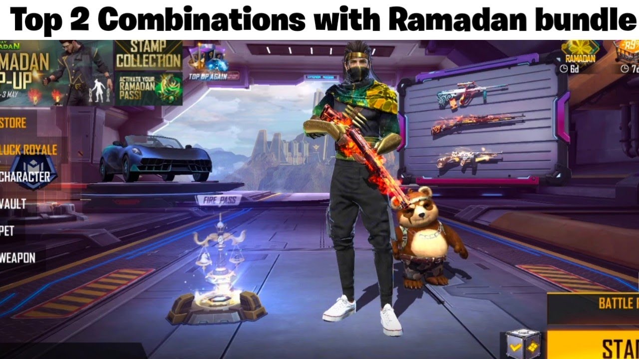 Top 2 Best Combinations With Ramadan Bundle | Free Combination | #freefire | Ishu DDSTHA