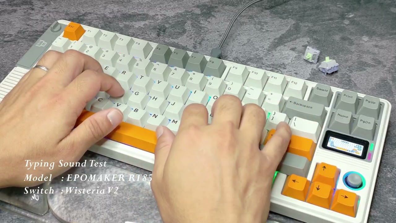 Typing Sound Test │ EPOMKER RT85 / Epomaker Wisteria V2 │ #ASMR