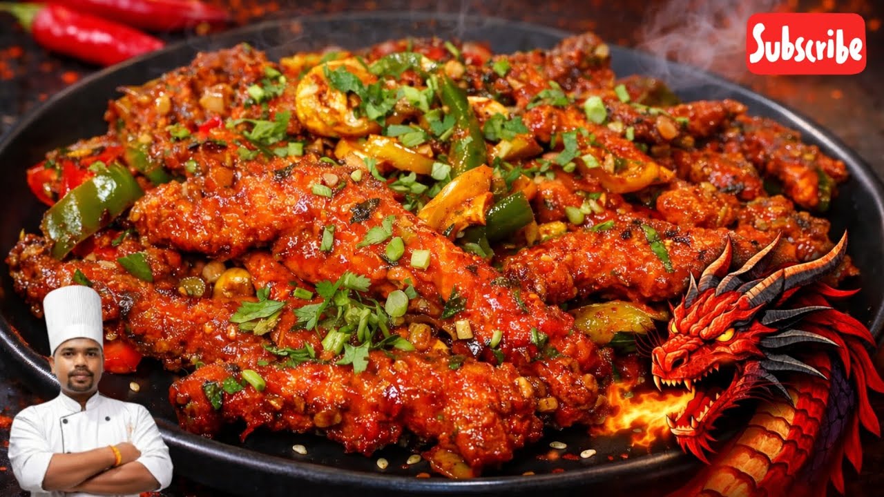 Restaurant Style Dragon Chicken Recipe #chickenrecipe 