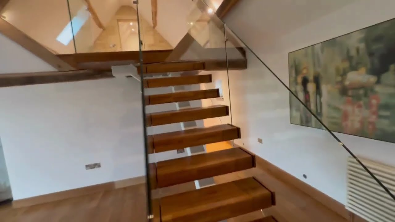 Floating / Cantilever Staircase Design with Mono Stringer