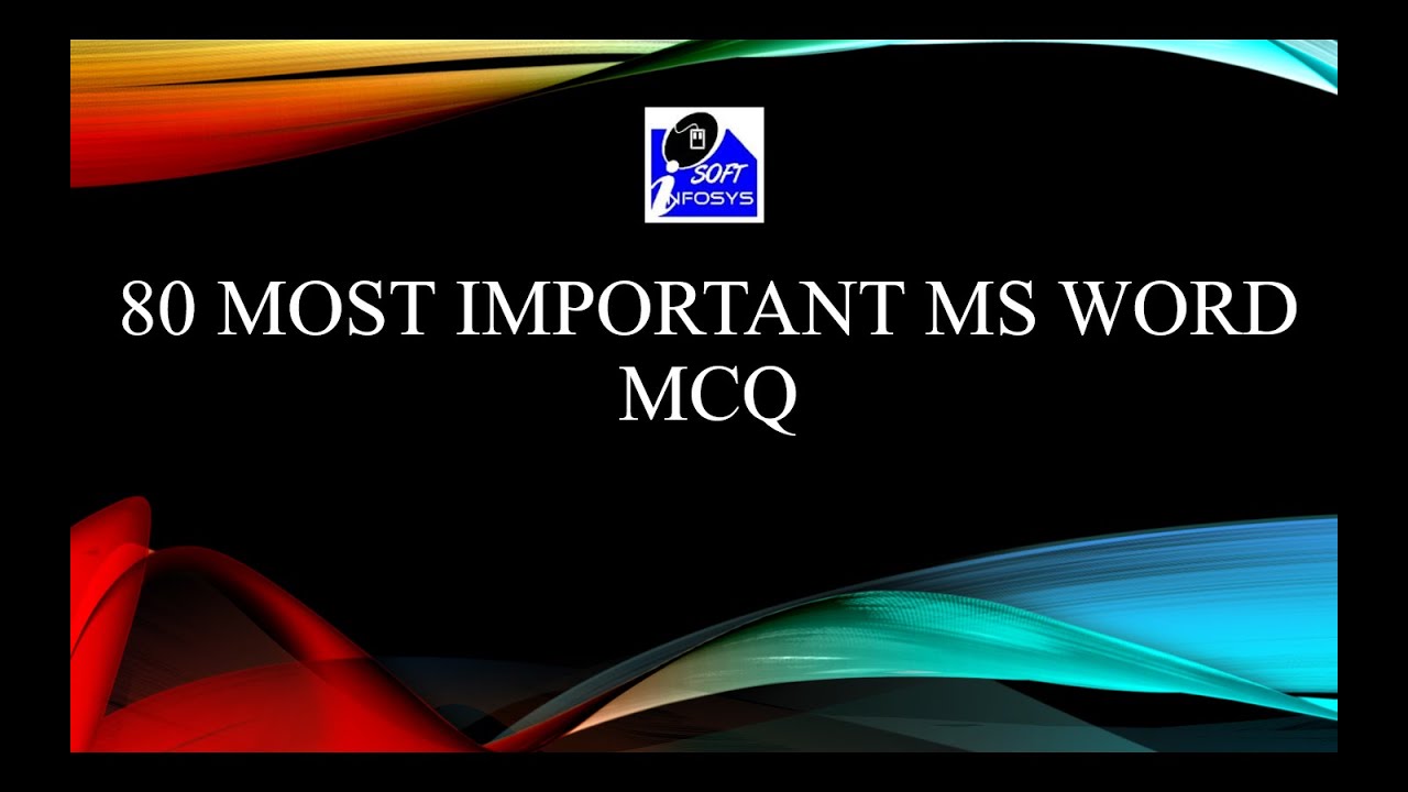 MS WORD MCQ