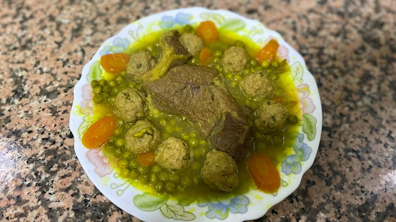طاجين الجلبان باللحم و كريات la viande hachée من أروع ما يكون👌
