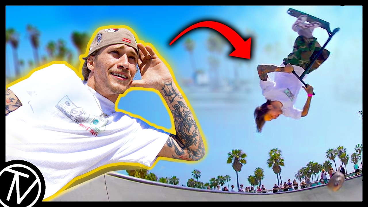 Самокаты захватывают скейт-парк Venice Beach! | The Vault Pro Scooters