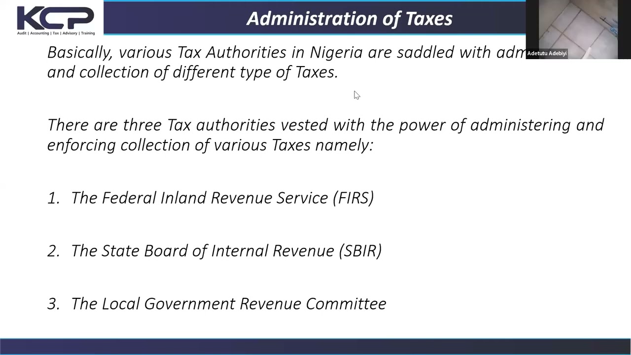 Administration of Taxes 1