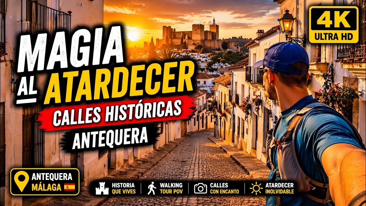 Virtual Walking Workout 4K – Antequera Historic Streets Walk | Treadmill Walk POV