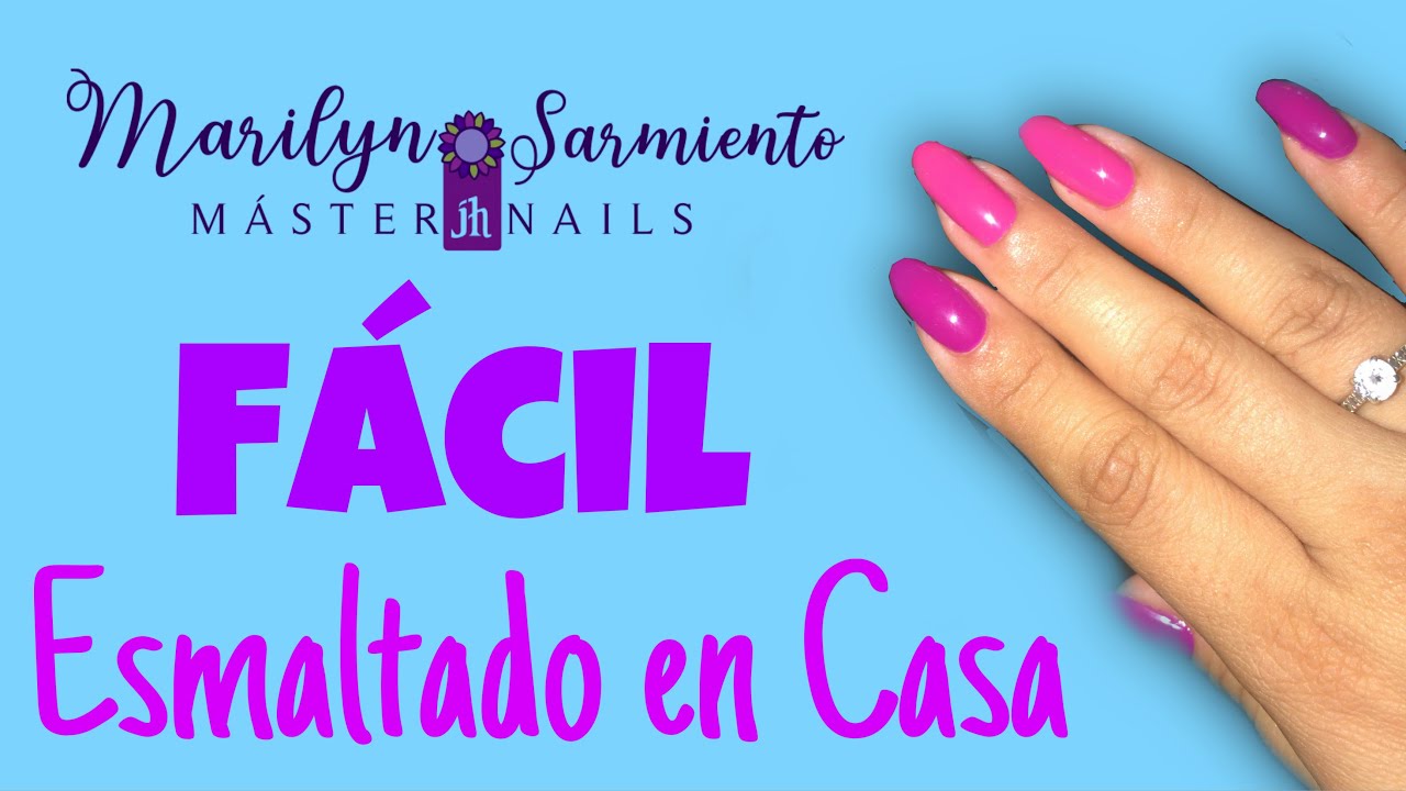 ESMALTADO EN GEL EN CASA JH NAILS / F&Aacute;CIL / R&Aacute;PIDO / paso a paso /