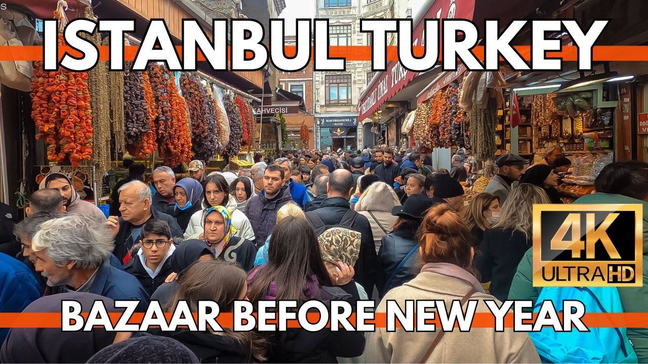 ISTANBUL TURKEY CITY CENTER EMINONU BAZAAR,SIRKECI 4K VIDEO ULTRA HD WALKING TOUR IN OLD CITY