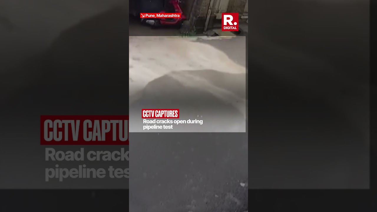 Newly Built Road Cracks During Water Pipeline Test In Pune