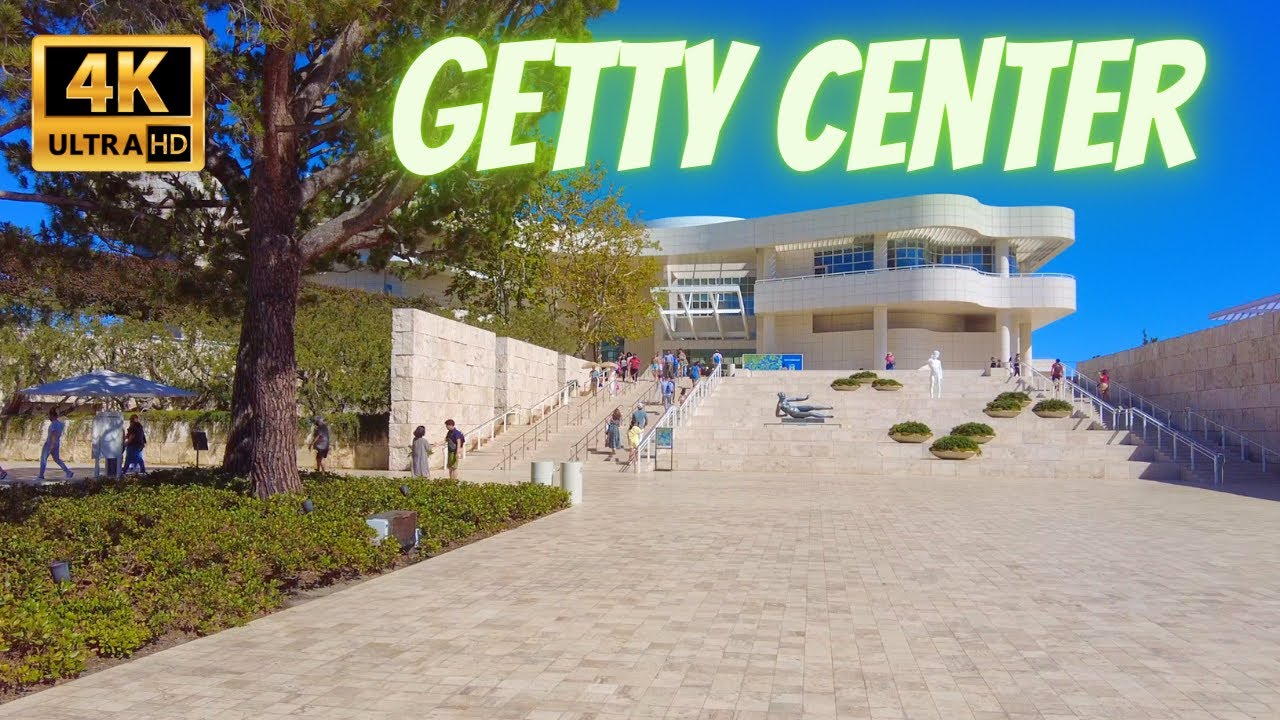 Tour of the GETTY CENTER Museum in LOS ANGELES, California- Walk (4k Ultra HD)