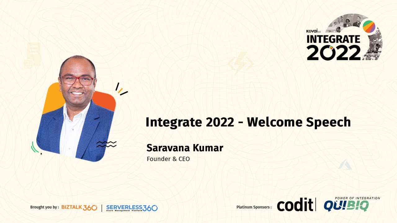 INTEGRATE 2022  Welcome Speech