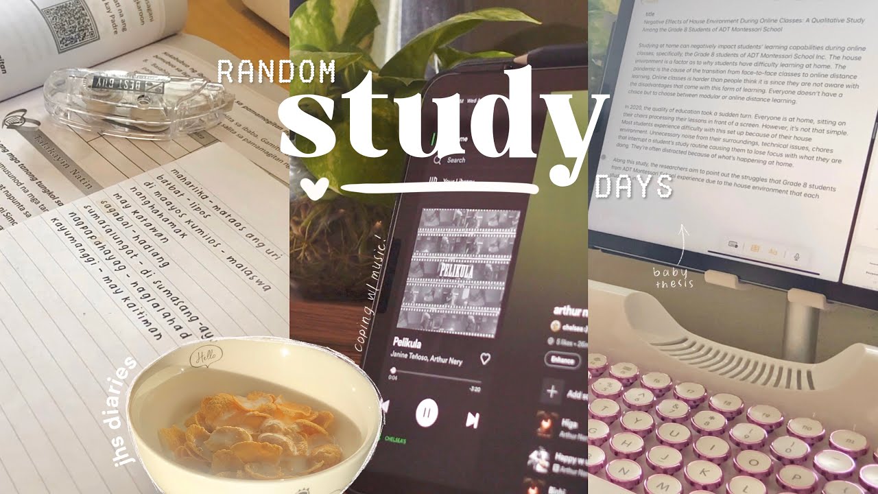 random study days 🪴 fourth quarter, working on a research paper, more studying, etc — jhs diaries!