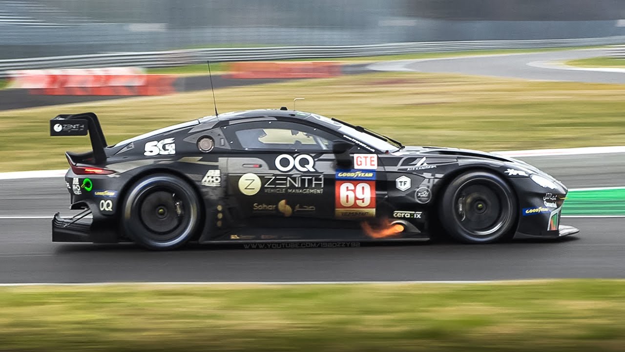 2018 Aston Martin Vantage GTE testing at Monza Circuit: Accelerations, Sound & TC Noise