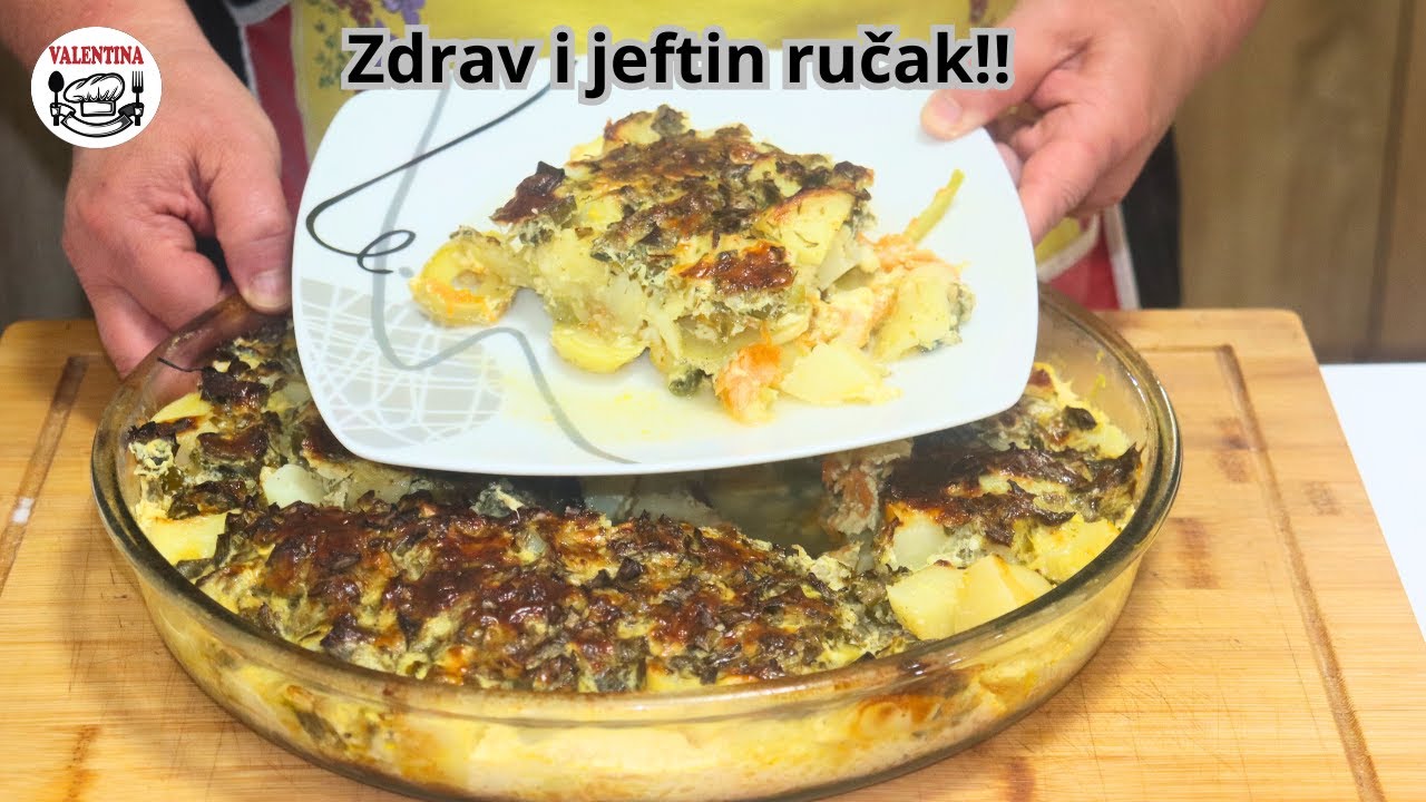ZDRAV I JEFTIN RUČAK💥Krompir sa tikvicama iz rerne, savršenstvo od jela😍Jednostavan i brz RECEPT❗
