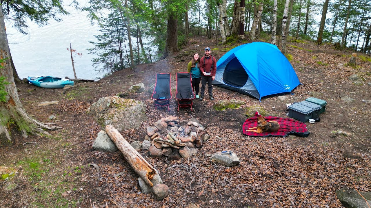 Island Canoe Camping with our Dog - Blue Mountain Lake ADK